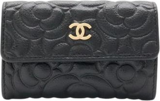 Chanel Tweedehands leren portemonnees - Dames - Vintage Accessoires - Zwart - ONE Size - Vintage