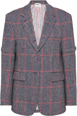 Thom Browne Hunting geruite tweed blazer - Rood