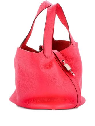 Herm&egrave;s Picotin Lock Bag Clemence PM bucket bag - Pink