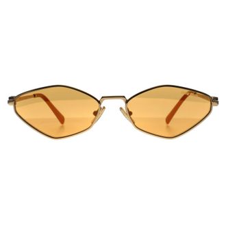 Miu Miu Ovaal Dames Goud Licht Oranje Zilver Spiegel MU 56ZS