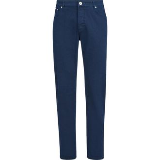 Brunello Cucinelli Lightweight denim trousers in Navy Blue at Nordstrom, Size 44 It