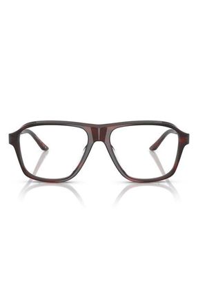 Oliver Peoples 56mm Pilot Optical Glasses in Bordeaux Bark/Demo Lens at Nordstrom