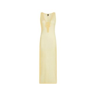 Karl Lagerfeld Abito - Dames - Maxi kleedjes - Geel - XS - Polyester - Kleedjes