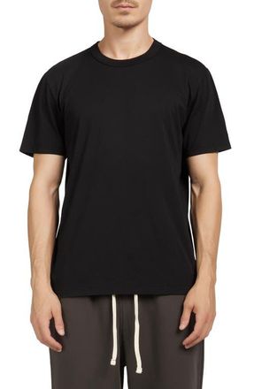Les Tien Lightweight Binded Neck Tee in Jet Black at Nordstrom, Size Xx-Large