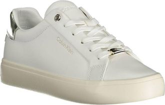 Calvin Klein Leather and Polyurethane Sneaker - White
