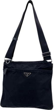 Prada Vintage, unisex, Zwart, ONE Size, Leer, Pre-owned Vintage Cross Body Bag