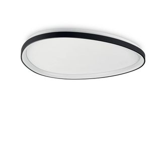 Netlighting Gemini Integrated LED Semi Flush Ceiling Light Black 4650lm 4000K
