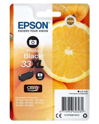 Epson Oranges Singlepack Photo Black 33xl Claria Premium Ink