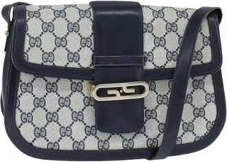Gucci Pre-owned Cross Body Bags, female, Blue, Size: ONE SIZE Pre-owned Plastic Cross Body Bag