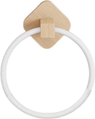 No Brand Toallero Redondo De Madera, Apto Para Ba&ntilde;os, Cocinas Y Aseos