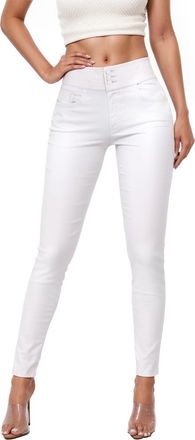 HyBrid & Company Hybrid Womens Hyper Ultra Stretch Comfy Skinny Pants, P44870sk-white, XL