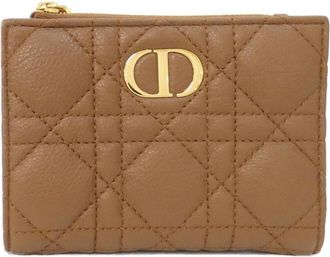 Dior Brown Leather Wallet (Bi-Fold) (Pre-Owned)