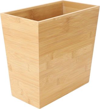 MegaChef Rectangle Bamboo Waste Basket