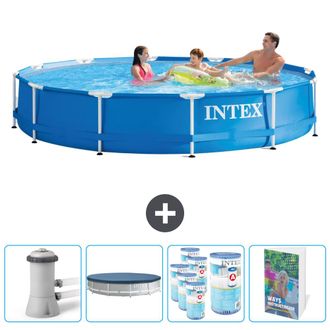 Intex Piscina Con Estructura Redonda - 366x76 Cm - 7-piezas Scb127