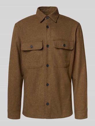 Jack & Jones Regular Fit Freizeithemd mit Brusttaschen Modell Rayle in Mittelbraun, Größe XXL