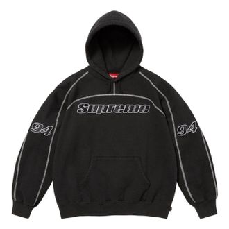SUPREME FW25 Overlock Hooded Sweatshirt Black FW25SW84-BLACK