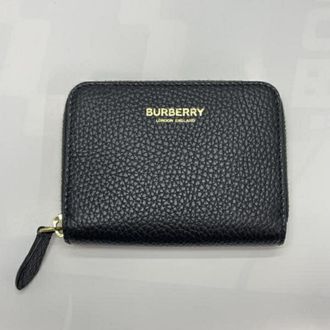Burberry Black Leather Coin Purse/Coin Case (Pre-Owned)