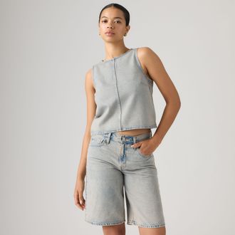 Levi's Denim Lightweight Shell Shirt - Womens - L - Grey