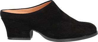 L'Amour Des Pieds Womens Jiya Leather Slip On Mule In Black Suede