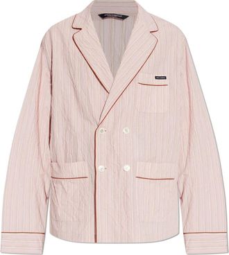 Dolce & Gabbana Overhemd met gekreukt effect - Heren - Pyjama - Roze - M - Nachtkleding