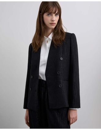 Scalpers Blazer nero a righe