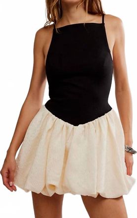 Free People Tinsel Kiss Mini Dress In Black Tie Combo