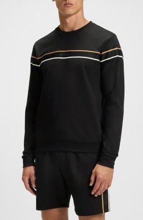 BOSS Iconic Stripe Sweatshirt in Black at Nordstrom Rack, Size Small