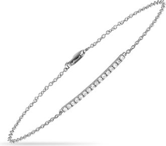 Luxury Bazaar 14K White Gold 0.25ct Diamond Bracelet ALB-15844