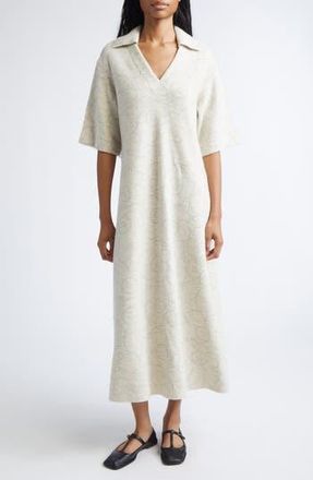 Marimekko Nietos Piirto Unikko Floral Wool Dress in Off White/Grey at Nordstrom Rack, Size Medium