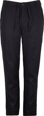 Lords of Harlech Solid Linen Drawstring Pant in Black at Nordstrom, Size Xx-Large X 32