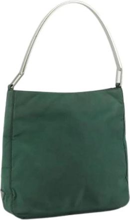 Prada Pre-owned Vintage schoudertas - Dames - Vintage Schoudertas - Groen - ONE Size - Nylon - Vintage