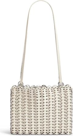 Paco Rabanne Omkeerbare leren tas met iconische schijven - Dames - Schoudertassen - Beige - ONE Size - Leer - Tassen