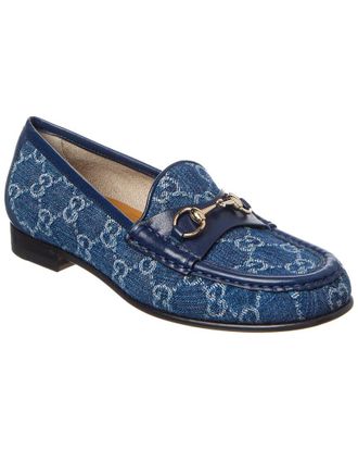 Gucci Horsebit Gg Denim & Leather Loafer