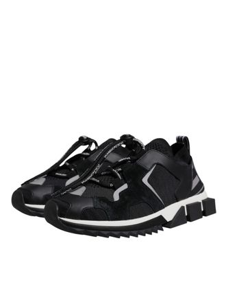 Dolce & Gabbana Womens Black Mesh Sorrento Trekking Sneakers Shoes