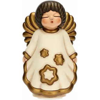 Thun Puntale Per Albero di Natale Angelo in Ceramica Decorata a Mano, Addobbo Natalizio, Idea Regalo, 11x9.3x17.5 cm h - Thun