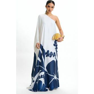 Diarrablu One-Shoulder Satu Dress Ula in Ula Navy at Nordstrom, Size 3X-Large