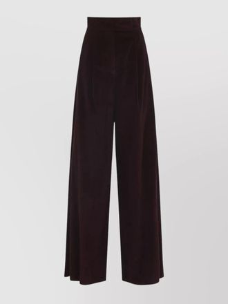 Max Mara velvet wide-leg trousers