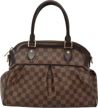 Louis Vuitton Trevi Handbag Damier Brown Canvas Bag (Pre-Owned)