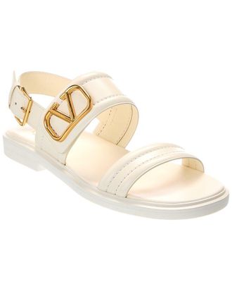 Valentino Vlogo Signature Leather Sandal