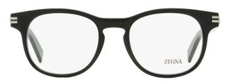 Ermenegildo Zegna EZ5268 Keyhole Oval Eyeglasses - Black