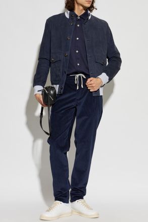 Eleventy Cotton Shirt, Mens, Navy Blue