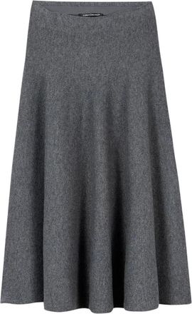 Luisa Cerano Lange gebreide rok - Dames - Midirokken - Grijs - M - Wol - Rokken
