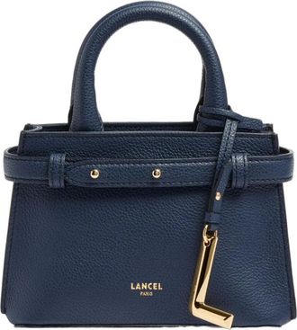 Lancel Faubourg Mini Carryall - Dames - Tassen - Blauw - Maat: ONE Size Leer