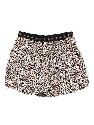 Liu Jo leopard-pattern mini skirt - Neutrals
