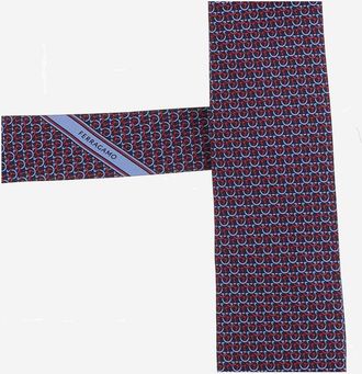 Ferragamo Mens Tie Multicolour Silk Ties & Bow