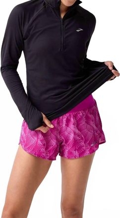 Brooks Dash 1/2 Zip 3.0 Long Sleeved Top In Black