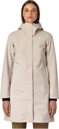 K-Way Neopreen Bonded Jas voor Vrouwen - Dames - Parka Jassen - Beige - M - Jassen