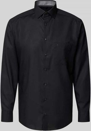 Olymp Regular Fit Business Hemd aus reiner Baumwolle mit Kentkragen in Black, Gr&ouml;&szlig;e 39