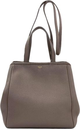 Celine Cabas Beige Leather Tote Bag (Pre-Owned)