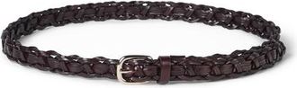 Brunello Cucinelli Braided leather belt in Burgundy at Nordstrom, Size 105